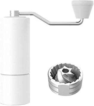 TIMEMORE Chestnut C2 Manual Coffee Grinder, Stainless Steel Conical Burr, White